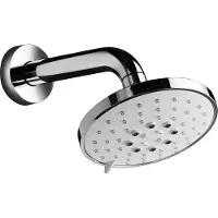 Hotbath hoofddouche mate 13 cm wandmodel 3 standen opbouw geborsteld nikkel
