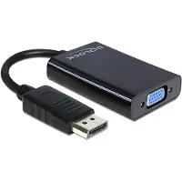 DeLOCK 65439 VGA / DisplayPort Adapter [1x D-sub stekker 15-polig - 1x DisplayPort bus] Zwart 0 mm