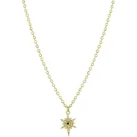 Lucardi Dames Estrella Ketting - Staal - Ketting - Cadeau - 47 cm - Goudkleurig