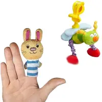 Taf Toys Busy Pals Pluche Hanger met trilfunctie (Groen) 21 cm