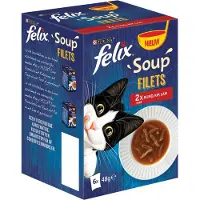 Felix Soup Filets Farm Selectie - Kattenvoer Natvoer - Rund Kip & Lam - 48 x 48 g