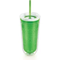 Zoku Hydration Drinkbeker - Incl Rietje - 325 ml - Groen