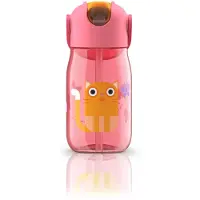 Zoku Drinkfles Kids Flip met Rietje Pink 415 ml