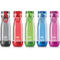 Zoku Hydration Travel drinkfles + rietje - paars