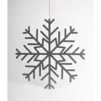 STEELLISH Kerstkaarten houder - Sneeuwvlok - Grijs - Metaal - Kerstversiering - Kaartenhouder - Kerstkaart hanger