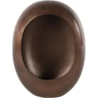 Non-Branded Non Branded theelichthouder Eggy 34,5 x 25 cm staal bruin