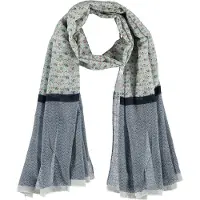 Sarlini Dames Sjaal Zomer Sjaal Blauw-Groen Gebloemd
