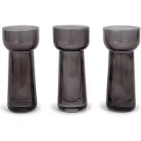 Senza Theelicht & Bloemenvazen Grijs - 3 stuks