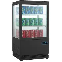 CaterCool Koelvitrine zwart 58l., H81 x B39 x L43, 230V / 180W
