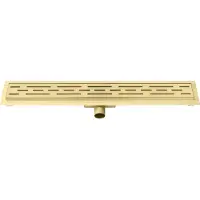 Best design Nancy douchegoot mat goud met flens 90cm