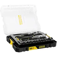 Stanley FATMAX Serie - Dopsleutelset - 48-delig - PRO-STACK - 1/4 inch - Grijper met 120 Tanden