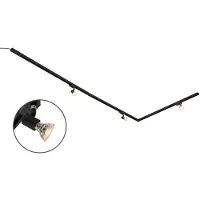 LumenXL 1-fase railsysteem set van 3 meter met Stanley spots, zwart