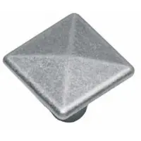Intersteel Meubelknop vierkant kruis 26x26mm - oud grijs