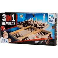 Clown Games - 3-In-1 Spellendoos - Hout