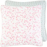 Clayre & Eef | Kussenhoes Leaf katoen wit 40x40 cm kussenhoezen | NADUVI