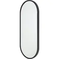 Jax Design Industry Spiegel Ovaal - Metaal - Mat Zwart - 80x30
