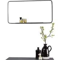 Jax Design Spiegel Industry Rechthoek | Jax Design metaal zwart 40x80x12 cm wandspiegels | NADUVI
