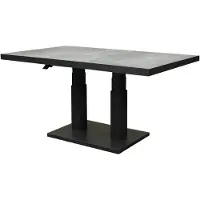 AVH-Collectie Pacific lounge-diningtafel 140x85xH49-72 cm in hoogte verstelbaar aluminium antraciet ceramic blad