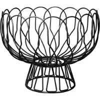 PT Living bedrade fruitschaal - Ø 26 cm - zwart