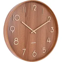 Karlsson Pure Wall Clock L Dark Lind - Wandklokken Metaal Dark Bass - KA5810DW