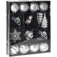 Nampook Xmas Hangdeco Set 20Pcs Zilver kerst