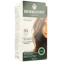 Herbatint 5N Lichtkastanje – 100% Biologische, Permanente Vegan Haarkleuring – met 8 Plantenextracten 150 ml Oplossing
