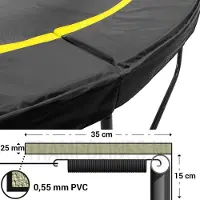 Magic Circle Pro Trampoline Rand Black 251 cm