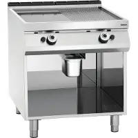 Bartscher Bakplaat Bartscher, gas, 1/2 glad, 1/2 geribbeld, PO, 80(b)x95(h)x90(d), 18kW