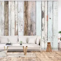 Karo-art 98cm X 70cm - Zelfklevend fotobehang - Gekleurde Planken, Premium Print