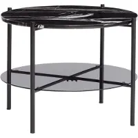 Hubsch Prachtige Salontafel Marmer/Gerookt