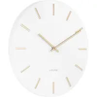 Karlsson Klok Charm Steel White With Gold Battons Small 30 cm
