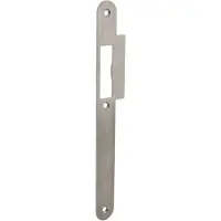 P & E P+E Sluitplaat voor projectsloten met dagschoot DIN links 235x25mm rvs geborsteld