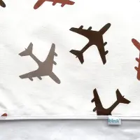 Bink Bedding Planes Choco 75x100 cm Wieglaken BB121644