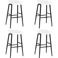 vidaXL Barstoelen 4 st wit