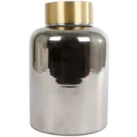 Coppens Vaas Sanne S zilver glas 12x12x19cm