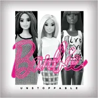 Barbie pyjamakussen meisjes 40 x 40 cm polyester roze/zwart