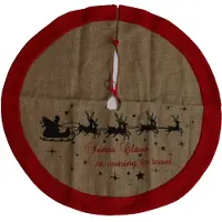 Peha Kerstboomkleed | | Ø 90 cm (Rood/Bruin)