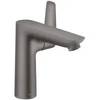 Hansgrohe talis e eengreeps wastafelmengkraan 150 met popup trekwaste, brushed black chrome