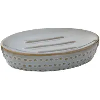 kela Zeepschaal Dots Grijs/Bruin