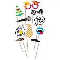 Amscan Photobooth Props Party - 10 Stuks