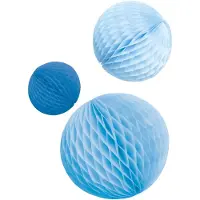 Amscan Honeycombs Blauw Mix - 3 stuks