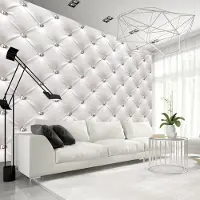 Karo-art 245cm X 175cm - Zelfklevend fotobehang - Witte elegantie, 8 maten, premium print