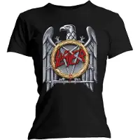 Slayer T-Shirt Silver Eagle Femme Noir - Taille M