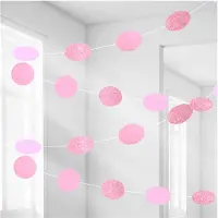 Amscan Hangdecoratie Roze Glitter Cirkels