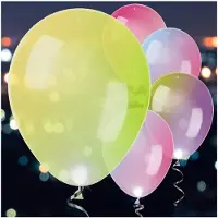 Amscan Ballonnen - LED Assorti Vaste Kleuren - 5 stuks