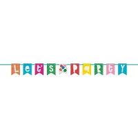 Haza Letterbanner ?Let's Party' Multicolor - 180 cm