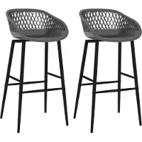 vidaXL Barstoelen 2 st grijs