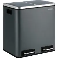 Mazazu MIRA Home - Pedaalemmer - Vuilnisbak - Keuken - Grijs - 41x36x47