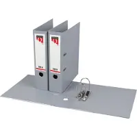 Quantore 10 x Ordner - A4 - 80mm breed - PP kunststof - grijs