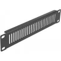 DeLOCK 10 inch ventilatiepaneel | verticale sleuven | 1U | zwart